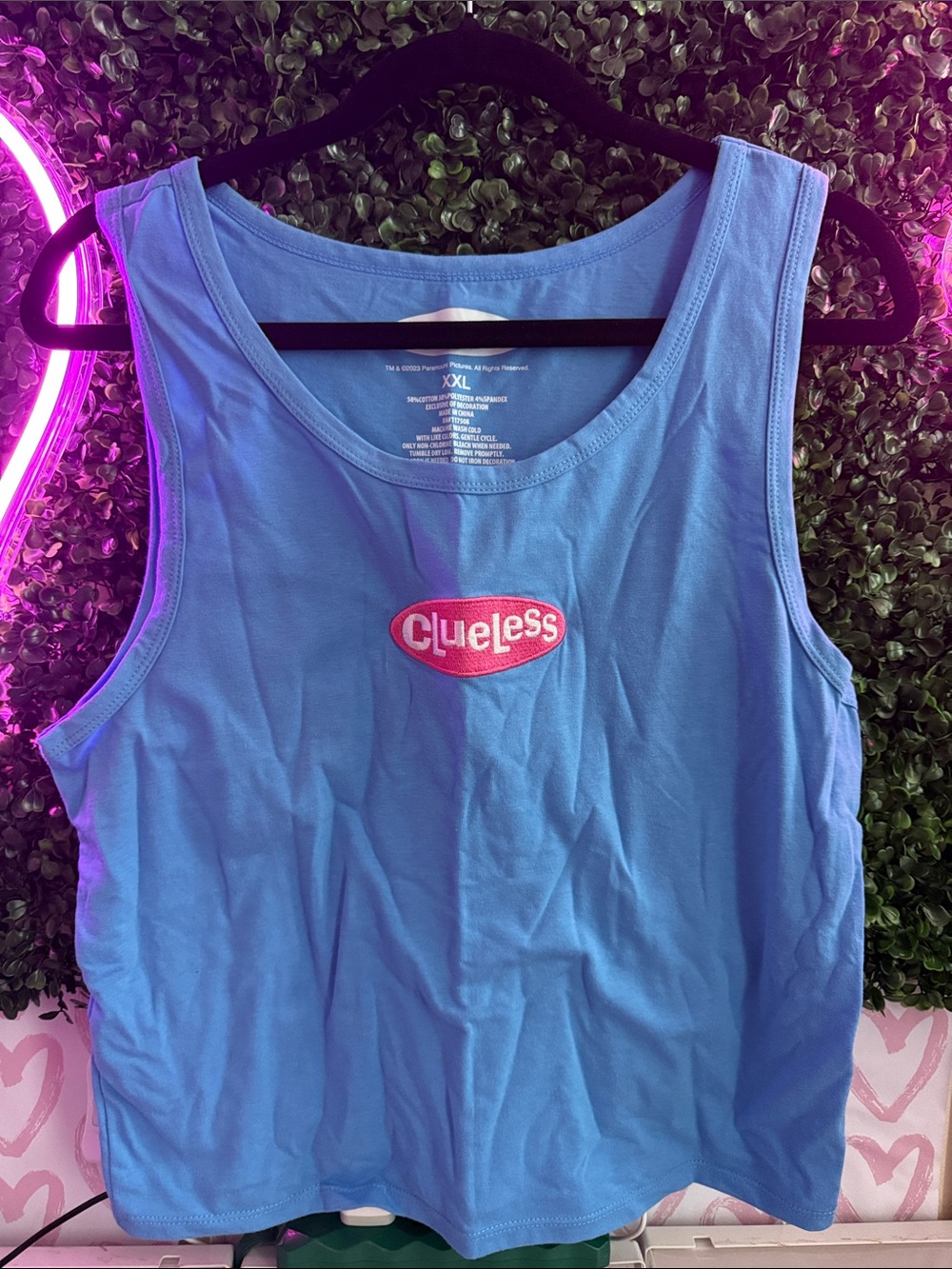 Clueless Women's Blue Graphic Tank Top